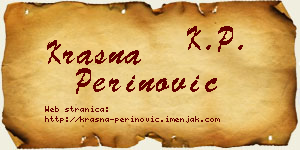 Krasna Perinović vizit kartica